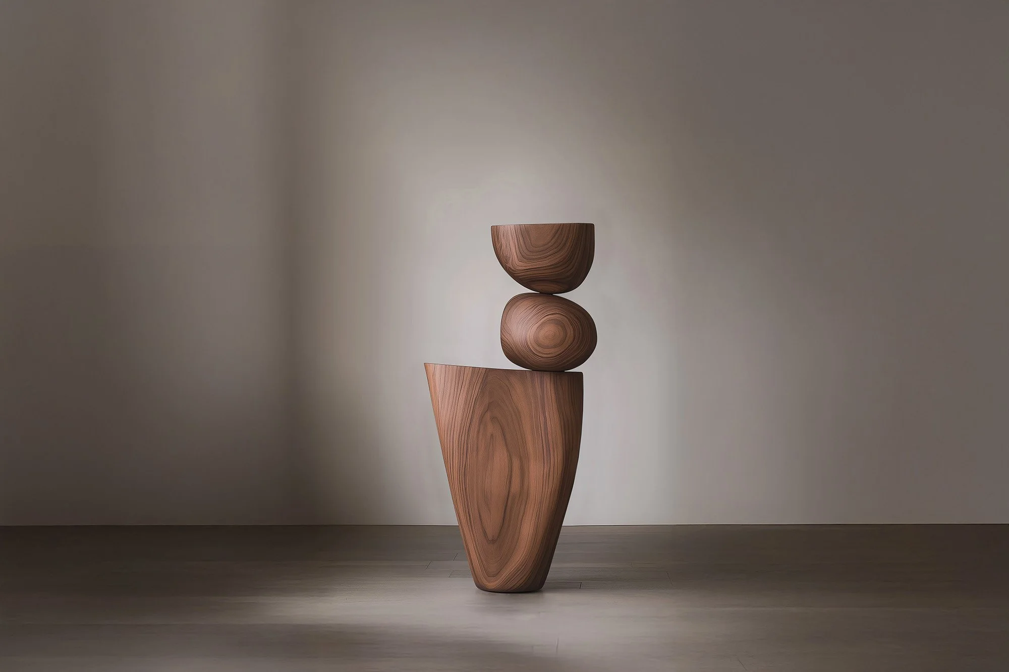 Lull No76 Wooden Sculpture by Joel Escalona – Abstract Art for